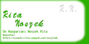 rita noszek business card